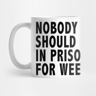 Nobody Should Be In Prison For Weed Mug